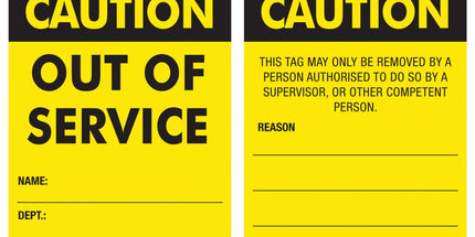 Lockout Tags Caution Out Of Service Pack 25