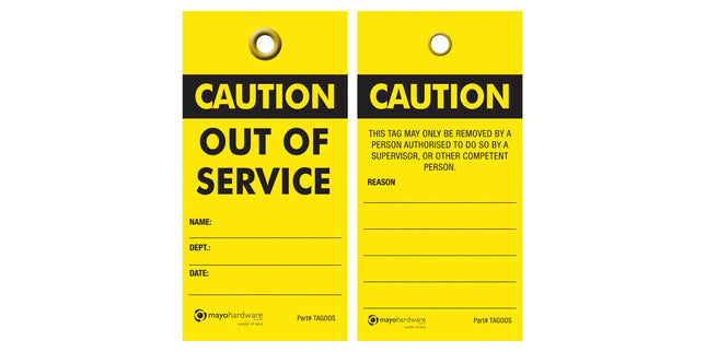 Lockout Tags Caution Out Of Service Pack 25