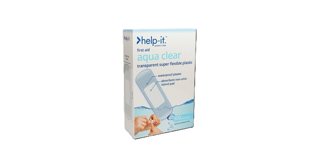 Help-it Transparent Plasters Waterproof Box 100