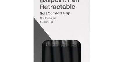 Cargo Ballpoint Pen Retractable Grip 1.0mm Black Box 12