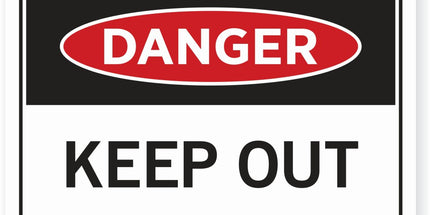 Sign - Danger Keep Out 400 X 600 Each