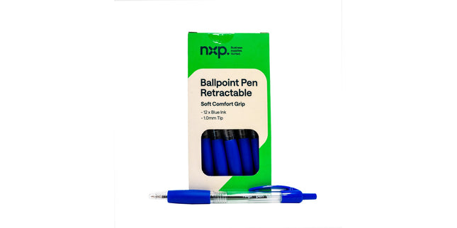 Cargo Ballpoint Pen Retractable Grip 1.0mm Blue Box 12