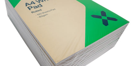 NXP Topless Writing Pad Ruled A4 100 Leaf 50/60gsm Pack 10