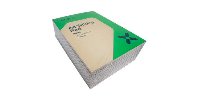 NXP Topless Writing Pad Ruled A4 100 Leaf 50/60gsm Pack 10