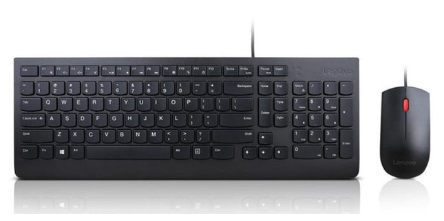 Lenovo Essential Keyboard Mouse Combo Wired Black