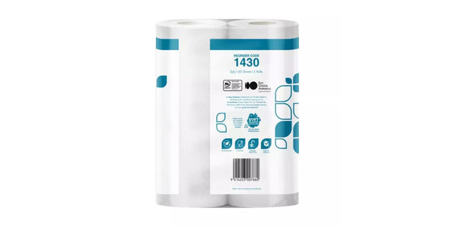 Livi Paper Towel Commercial 2 Ply - 60 Sheets Per Roll (Pack of 2)