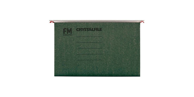 Compare FM Crystalfile Suspension Files Foolscap Green Box 50