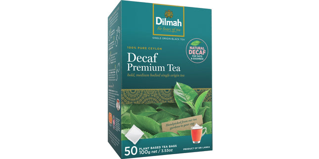 Dilmah Decaffeinated Tea Bags Tagless Ceylon Box 50