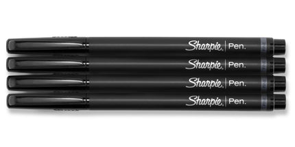 Sharpie Fineliner Pen Fine 0.4mm Black Pack 4