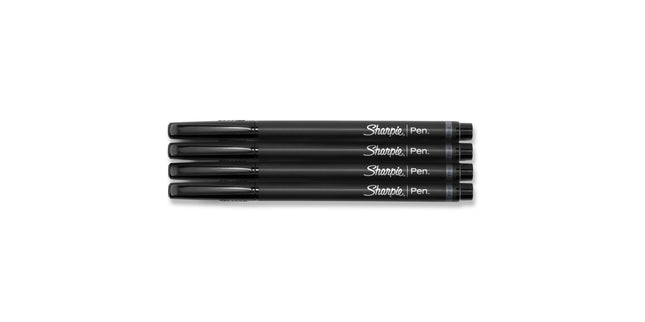Sharpie Fineliner Pen Fine 0.4mm Black Pack 4