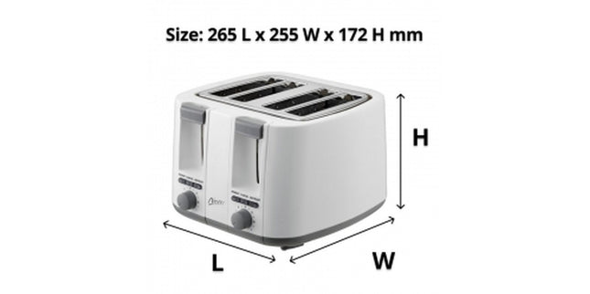 Nero Toaster 4 Slice Square