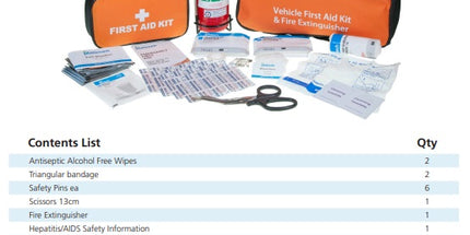 Platinum First Aid Kit Vehicle & Fire Extinguisher