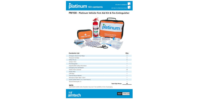Platinum First Aid Kit Vehicle & Fire Extinguisher