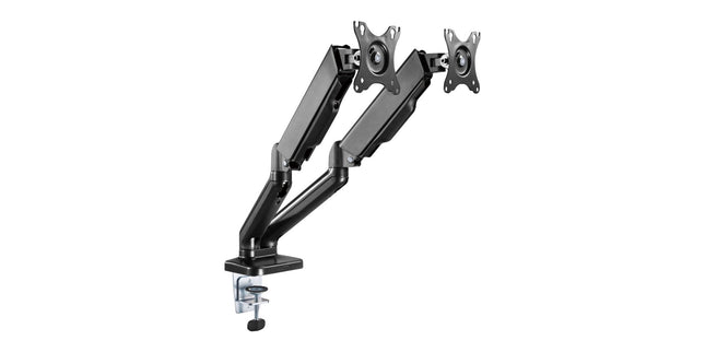 Brateck Elegant Monitor Arm Dual 17-3inch With Clamp and Gas Spring