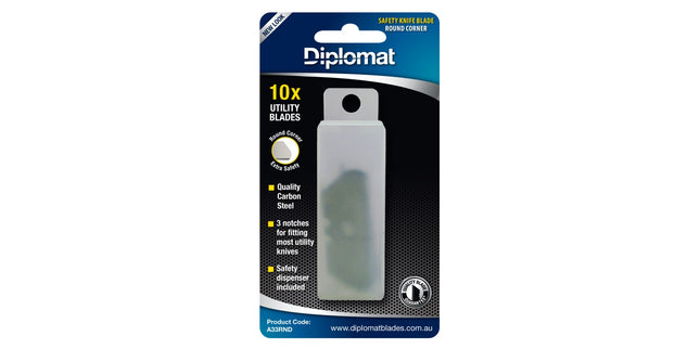Diplomat Safety Knife Replacement Blades A33 Round Pack 10