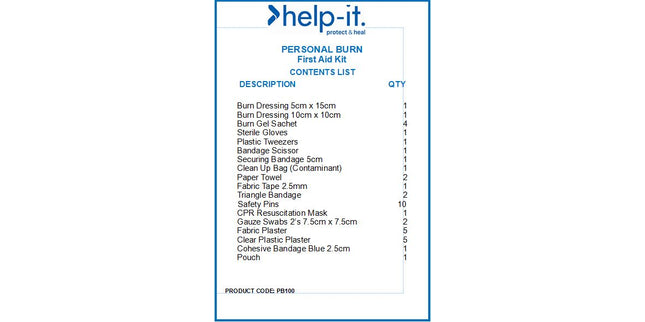 Help-it Burns Kit In Soft Pack 41 Piece