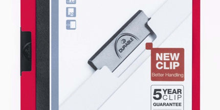 Durable Duraclip Report Cover Slide Clip A4 Red