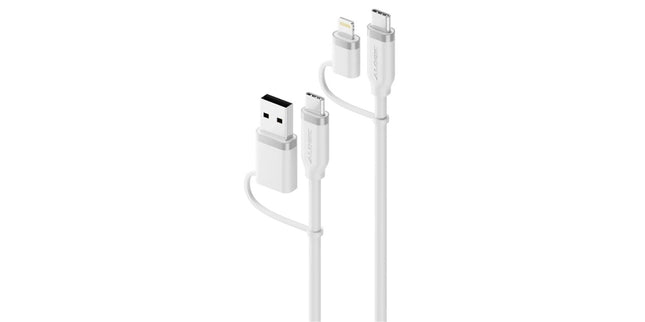 Alogic Elements Silicone 4-in-1 Usb 2.0 Cable 100w White 1.5m