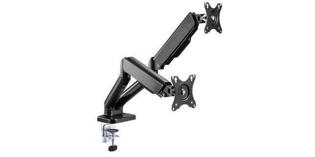 Brateck Elegant Monitor Arm Dual 17-3inch With Clamp and Gas Spring