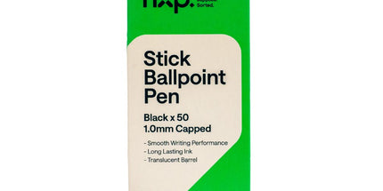 NXP Ballpoint Pen Capped Medium 1.0mm Black Box 50