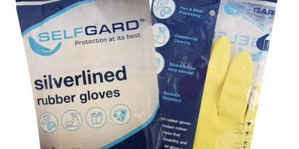 Lynn River / Selfgard Silverlined Rubber Gloves Yellow Pack 12