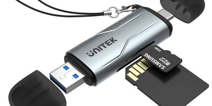 Unitek 2-in-1 SD 3.0 Dual USB-A & USB-C Connectors Card Reader
