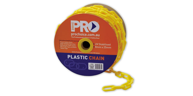 Paramount Safety Plastic Safety Chain 25m Yellow