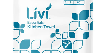 Livi Paper Towel Commercial 2 Ply - 60 Sheets Per Roll (Pack of 2)