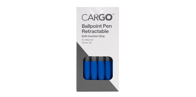 Cargo Ballpoint Pen Retractable Grip 1.0mm Blue Box 12