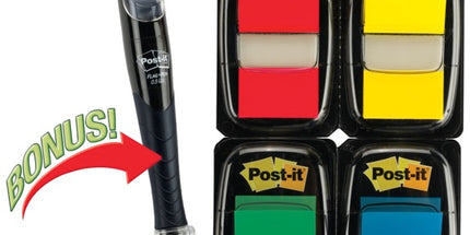 Post-it Adhesive Flags 680-SH2 Value pack 25 x 43mm Assorted Colours Pack 4