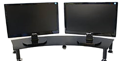 Fluteline Monitor Stand Dual 100mm Charcoal