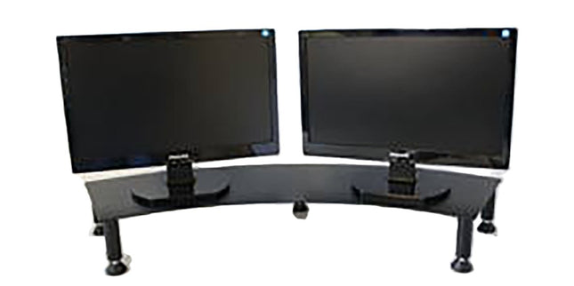 Fluteline Monitor Stand Dual 100mm Charcoal