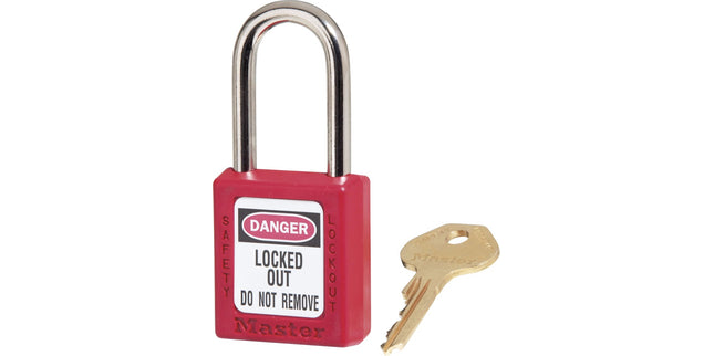 Master Lock Safety Padlock Steel Shackle - various colours