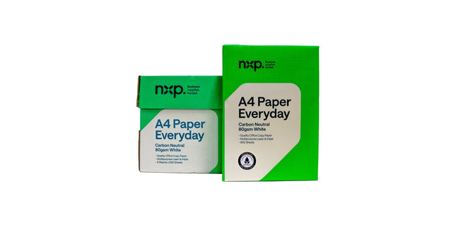 NXP Everyday A4 Carbon Neutral Copy Paper 80gsm White Ream 500 Box 5