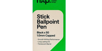 NXP Ballpoint Pen Capped Medium 1.0mm Black Box 50