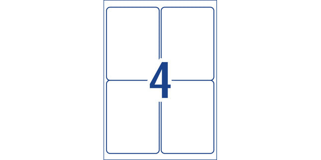 Avery Shipping Labels Inkjet Printer 936087 99.1 x 139mm 4 Per Sheet White Pack 200