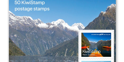 NZ Post KiwiStamp Postage Stamps Self Adhesive Booklet 50