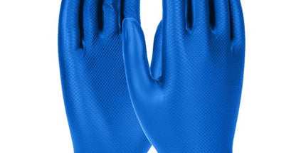 Grippaz 308 Blue Long Nitrile Gloves Box 50 Blue