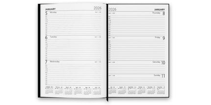 NXP Cargo 2026 Diary Week To View Hardcover Appointment A5 Black