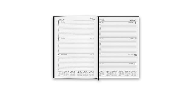 NXP Cargo 2026 Diary Week To View Hardcover Appointment A5 Black