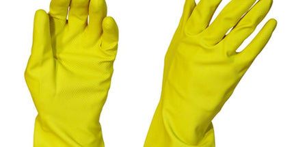 Lynn River / Selfgard Silverlined Rubber Gloves Yellow Pack 12