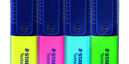 Staedtler Textsurfer Classic Highlighter Chisel Tip Assorted Colours Pack 4