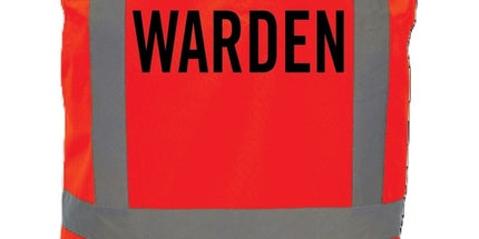 His Vis Vest Fire Warden Large Orange
