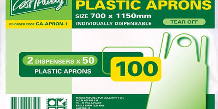 Prime Source Apron Disposable 1150mm White Pack 100