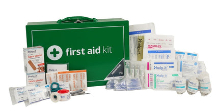 Help-it First Aid Kit 1-50 Person Wall Mountable Metal Box Green