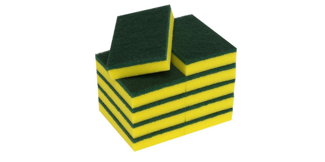 Filta Sponge Scourer Yellow and Green Pack of 10