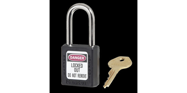 Master Lock Safety Padlock Steel Shackle - various colours