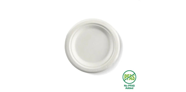 BioPak Plate Round Plant Fibre 15cm 6" Pack 125