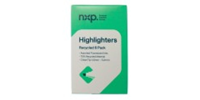 NXP Highlighter Recycled Chisel Tip Assorted Colours Pack 6